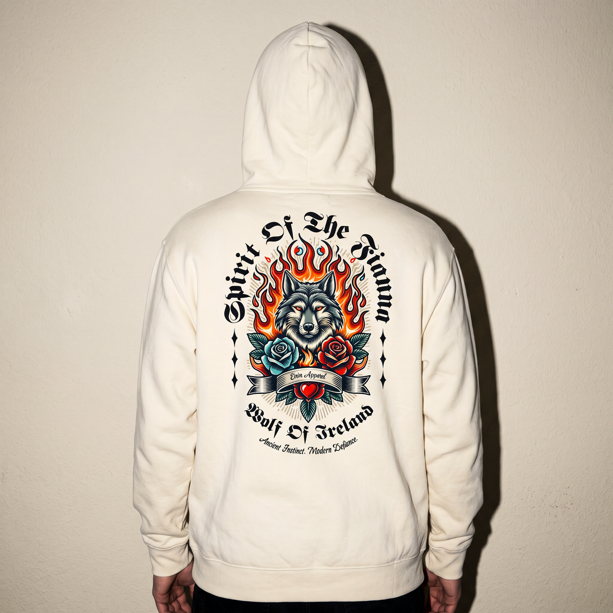 Eirin Apparel Unisex Hoodie 'Wolf Of Ireland' Premium Hoodie