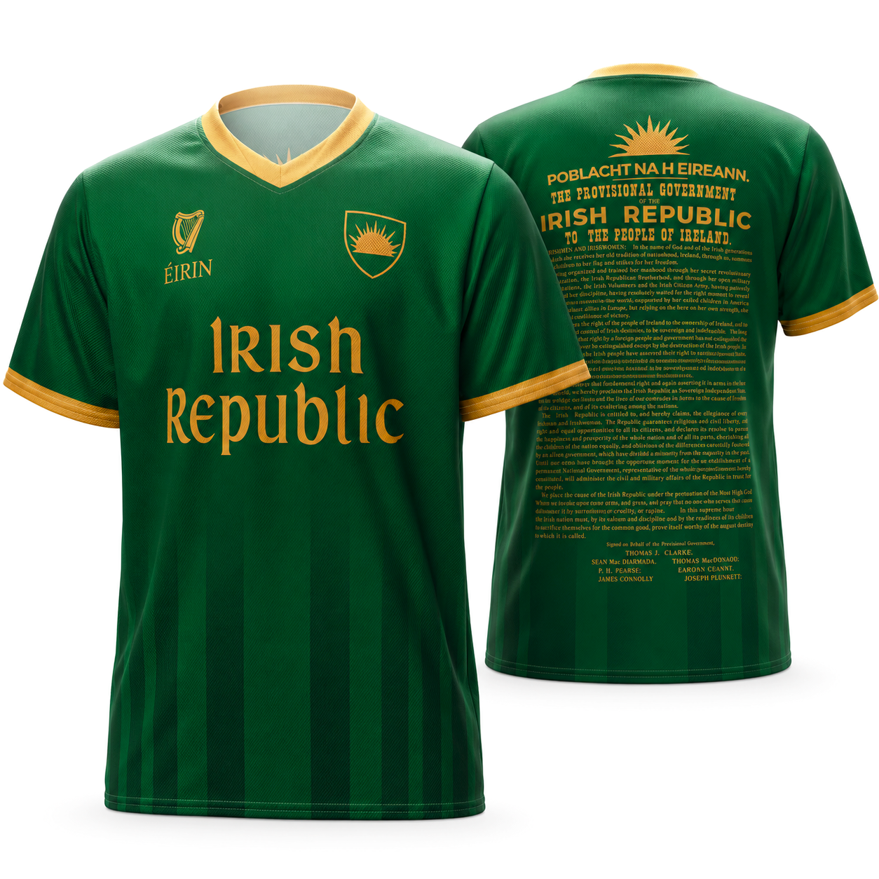 Eirin Apparel Unisex Jersey ‘1916 Proclamation’ Jersey – Green/Gold