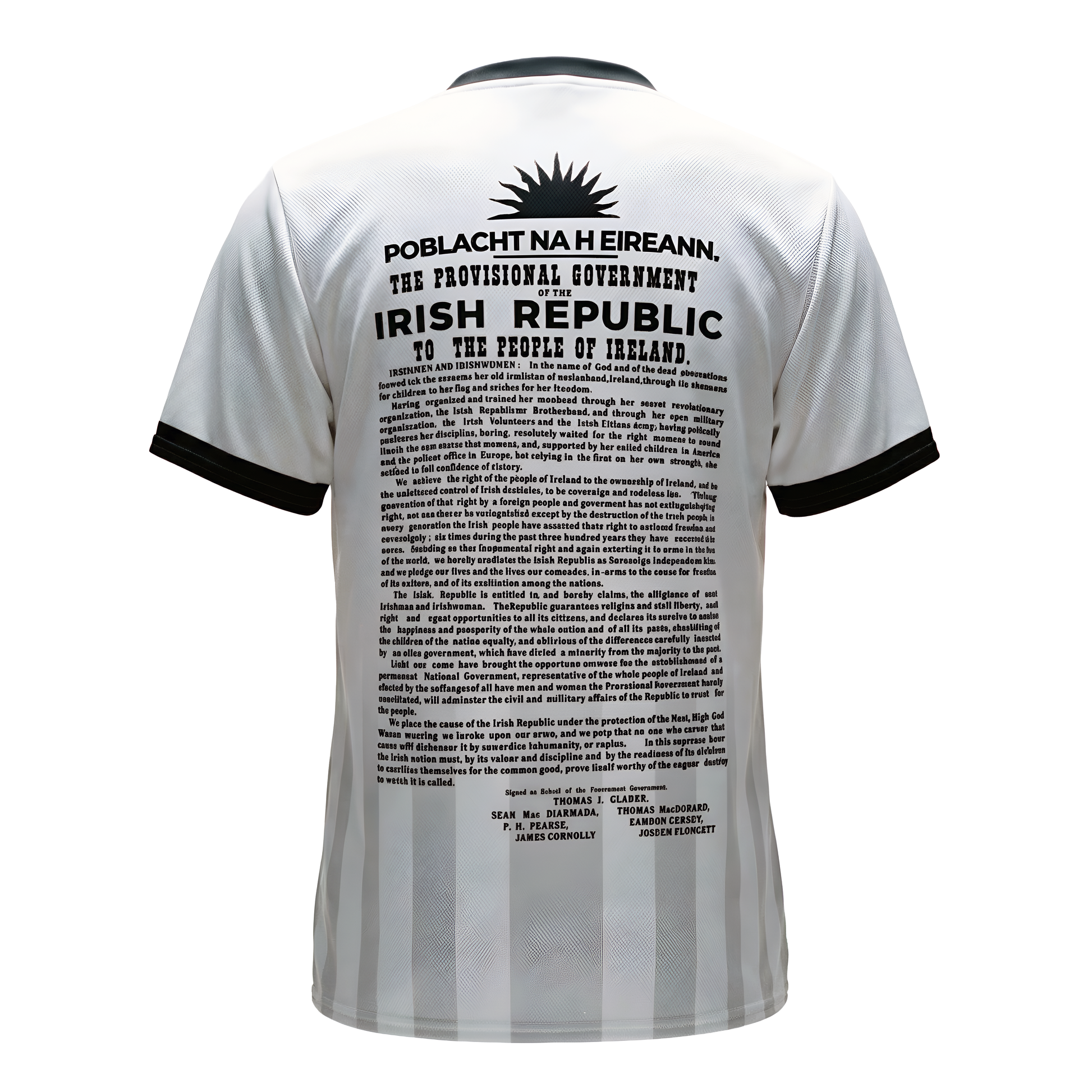 Eirin Apparel Unisex Jersey ‘1916 Proclamation’ Jersey – White/Black