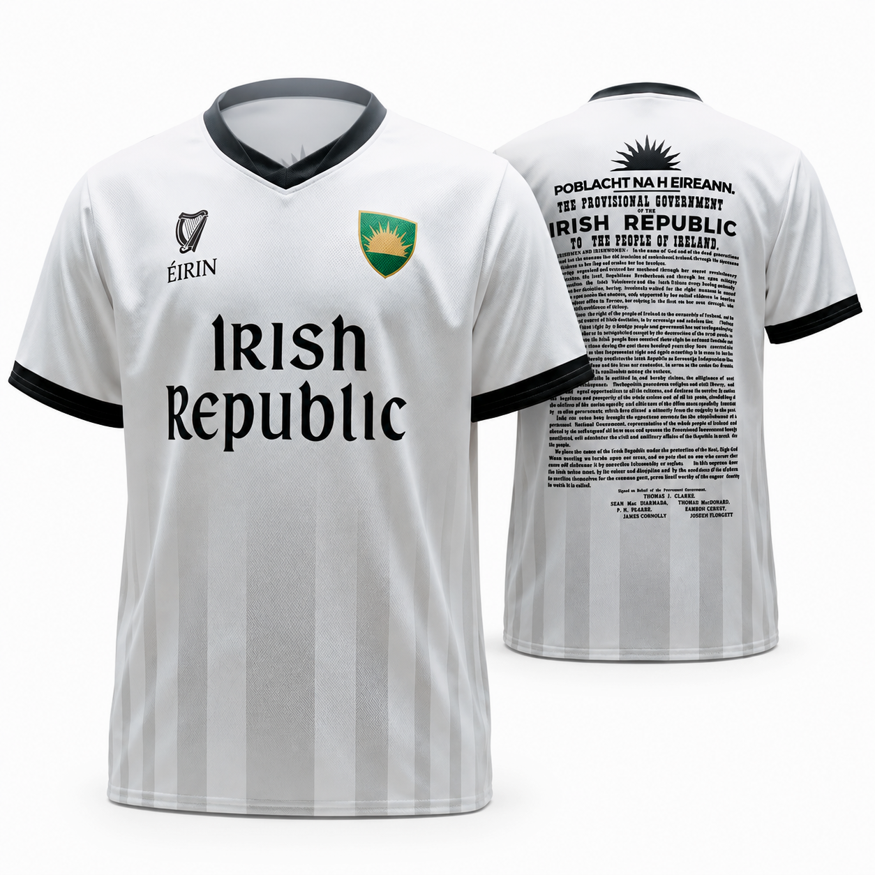 Eirin Apparel Unisex Jersey ‘1916 Proclamation’ Jersey – White/Black