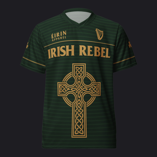 Eirin Apparel Unisex Jersey Eirin Irish Rebel Celtic Cross Jersey - Personalised Name & Number