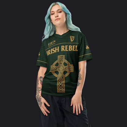 Eirin Apparel Unisex Jersey Eirin Irish Rebel Celtic Cross Jersey - Personalised Name & Number