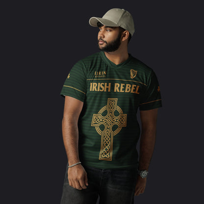 Eirin Apparel Unisex Jersey Eirin Irish Rebel Celtic Cross Jersey - Personalised Name & Number