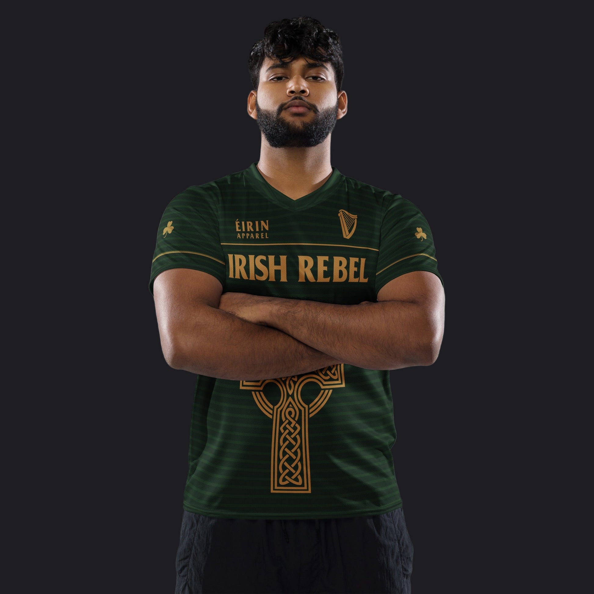 Eirin Apparel Unisex Jersey Eirin Irish Rebel Celtic Cross Jersey - Personalised Name & Number