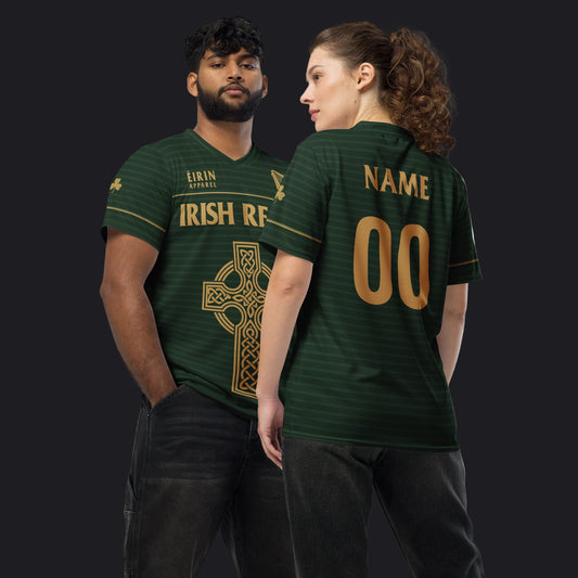 Eirin Apparel Unisex Jersey Eirin Irish Rebel Celtic Cross Jersey - Personalised Name & Number