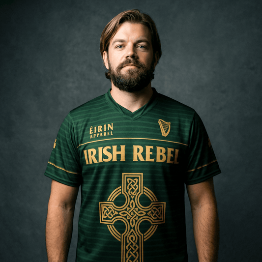 Eirin Apparel Unisex Jersey Eirin 'Irish Rebel' Celtic Cross Jersey – Personalised Name & Number