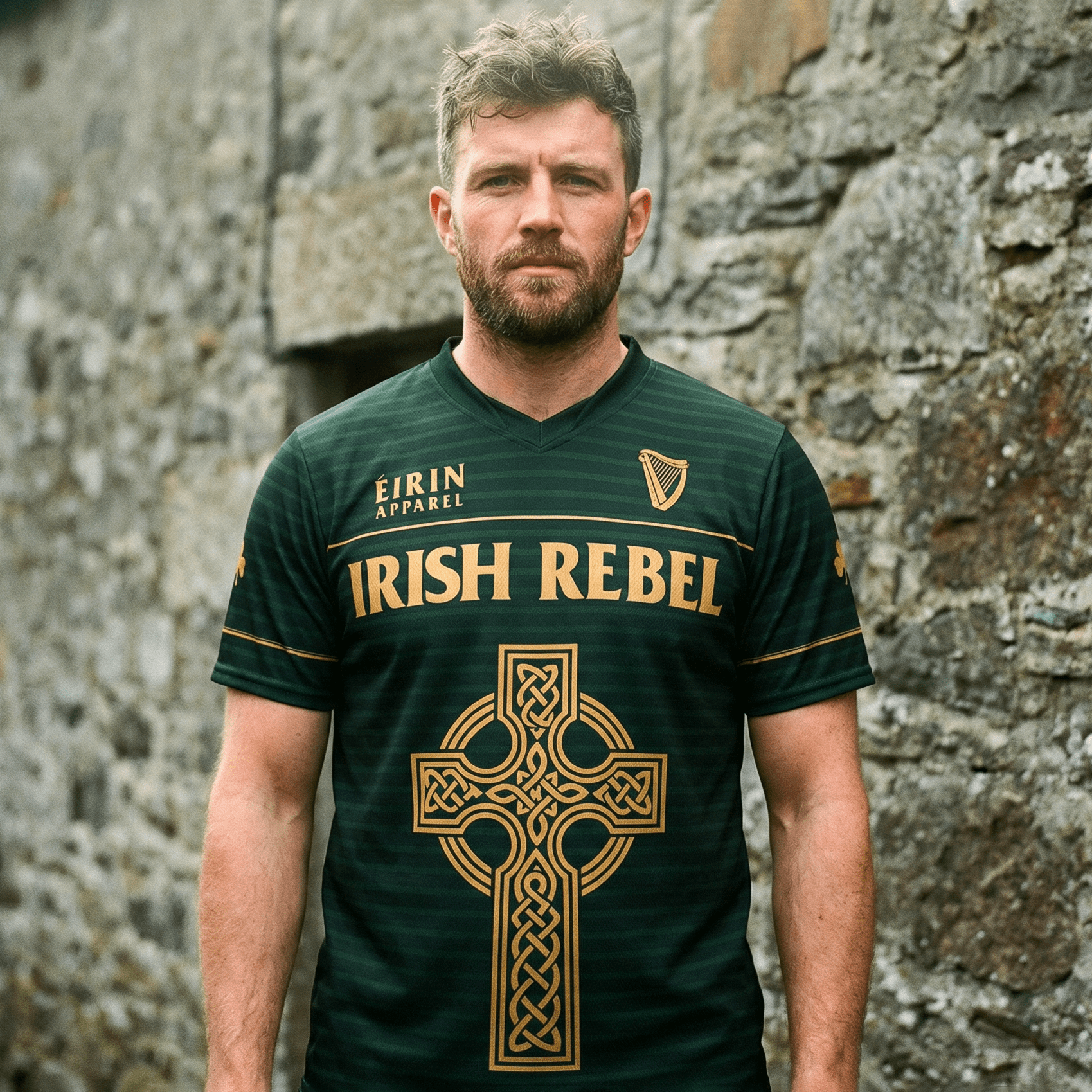 Eirin Apparel Unisex Jersey Eirin 'Irish Rebel' Celtic Cross Jersey – Personalised Name & Number