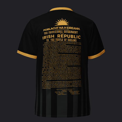 Eirin Apparel Unisex Jersey Eirin 'Irish Republic' Proclamation Jersey – Black/Gold