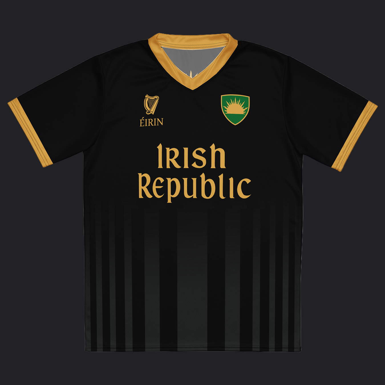 Eirin Apparel Unisex Jersey Eirin 'Irish Republic' Proclamation Jersey – Black/Gold