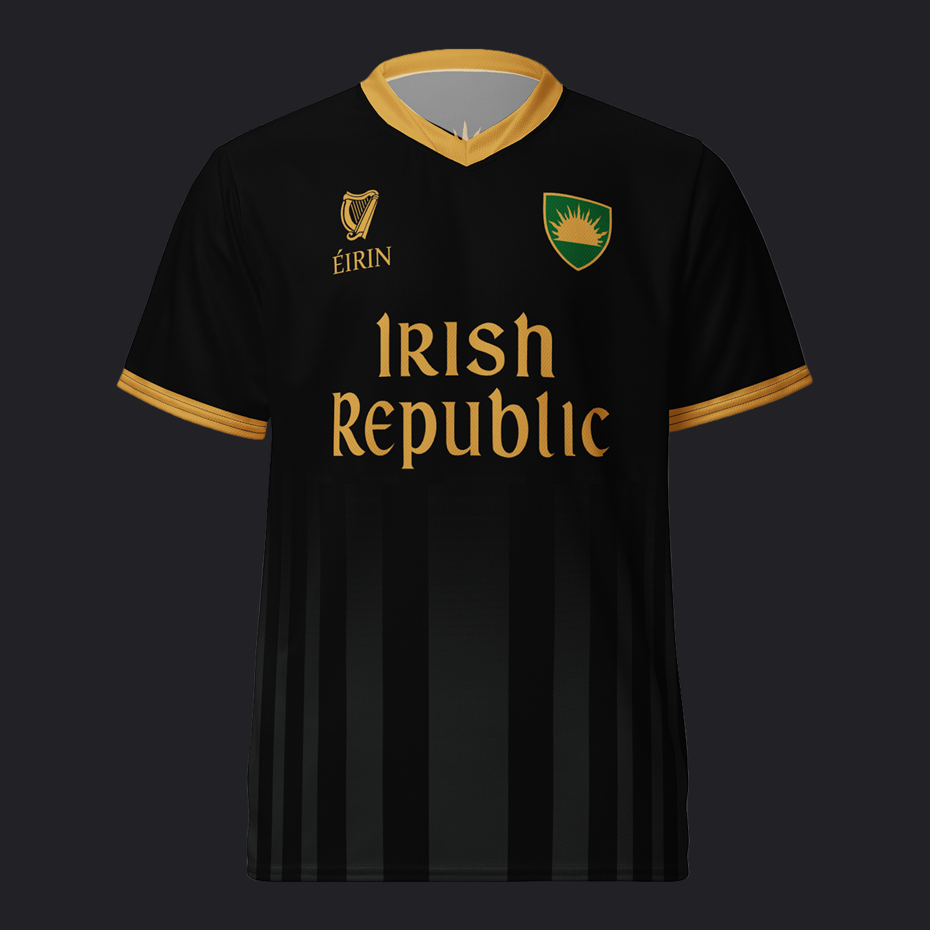 Eirin Apparel Unisex Jersey Eirin 'Irish Republic' Proclamation Jersey – Black/Gold