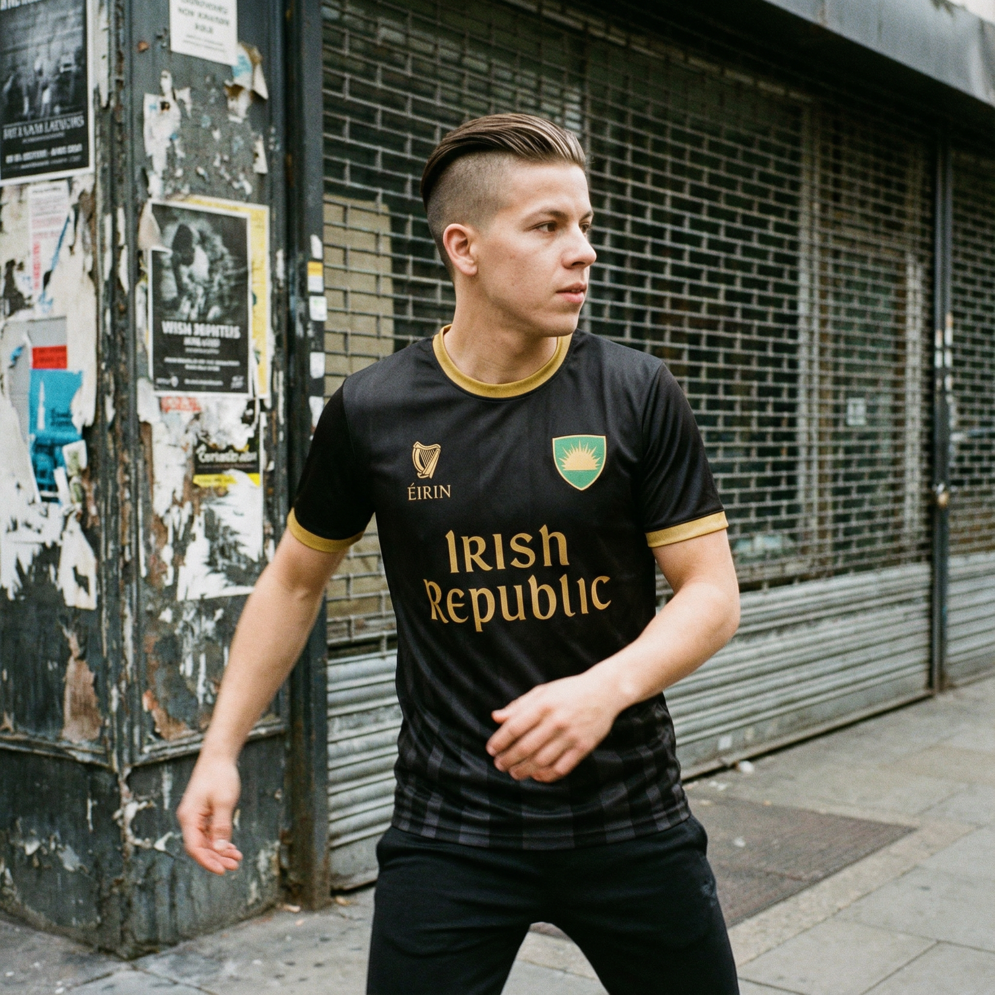 Eirin Apparel Unisex Jersey Eirin 'Irish Republic' Proclamation Jersey – Black/Gold