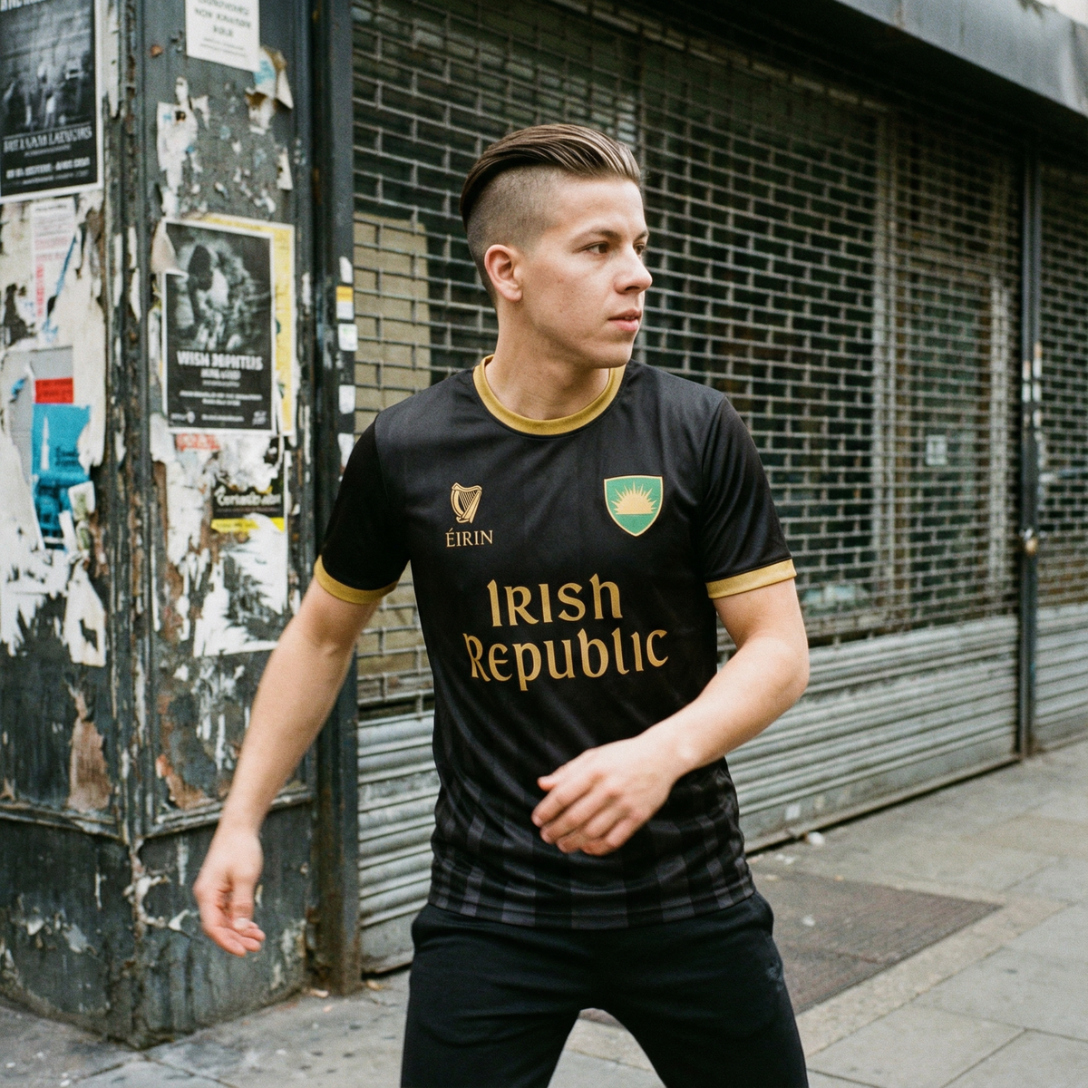 Eirin Apparel Unisex Jersey Eirin 'Irish Republic' Proclamation Jersey – Black/Gold