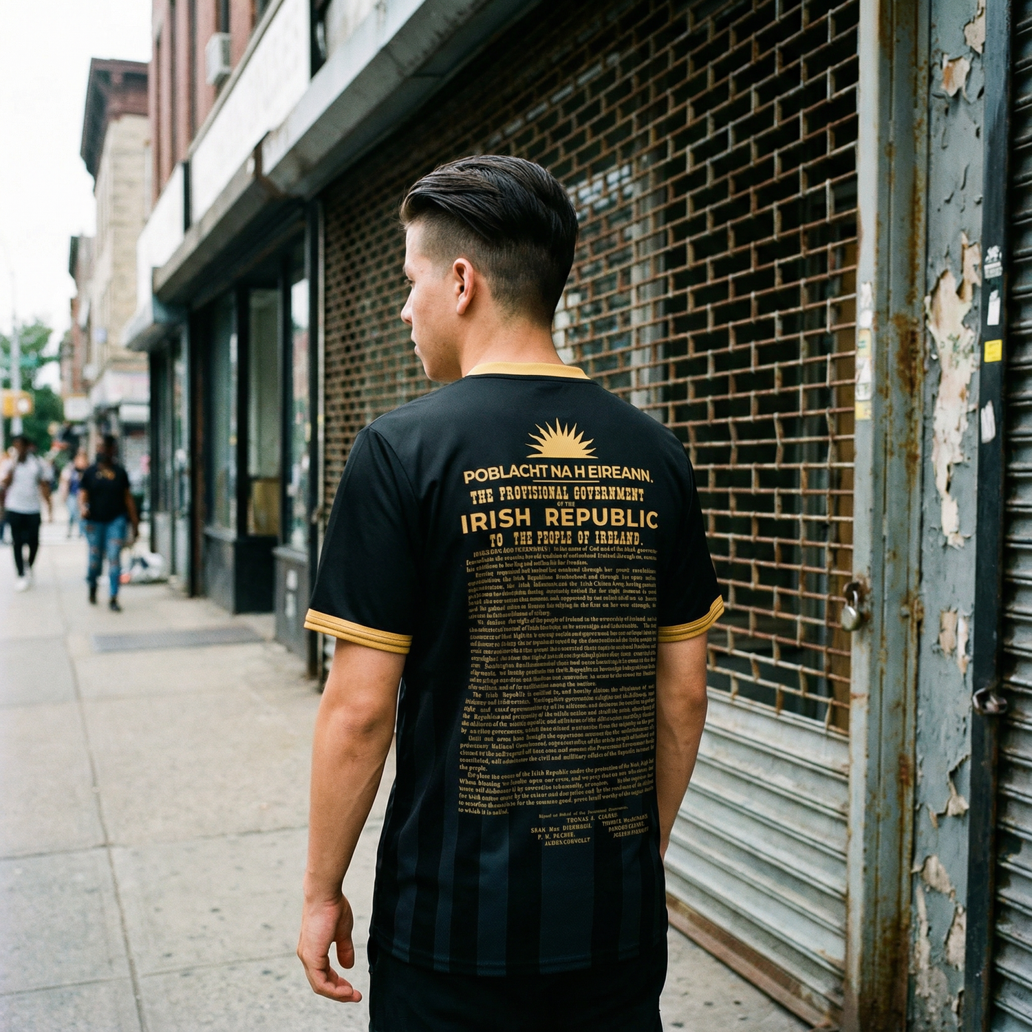 Eirin Apparel Unisex Jersey Eirin 'Irish Republic' Proclamation Jersey – Black/Gold