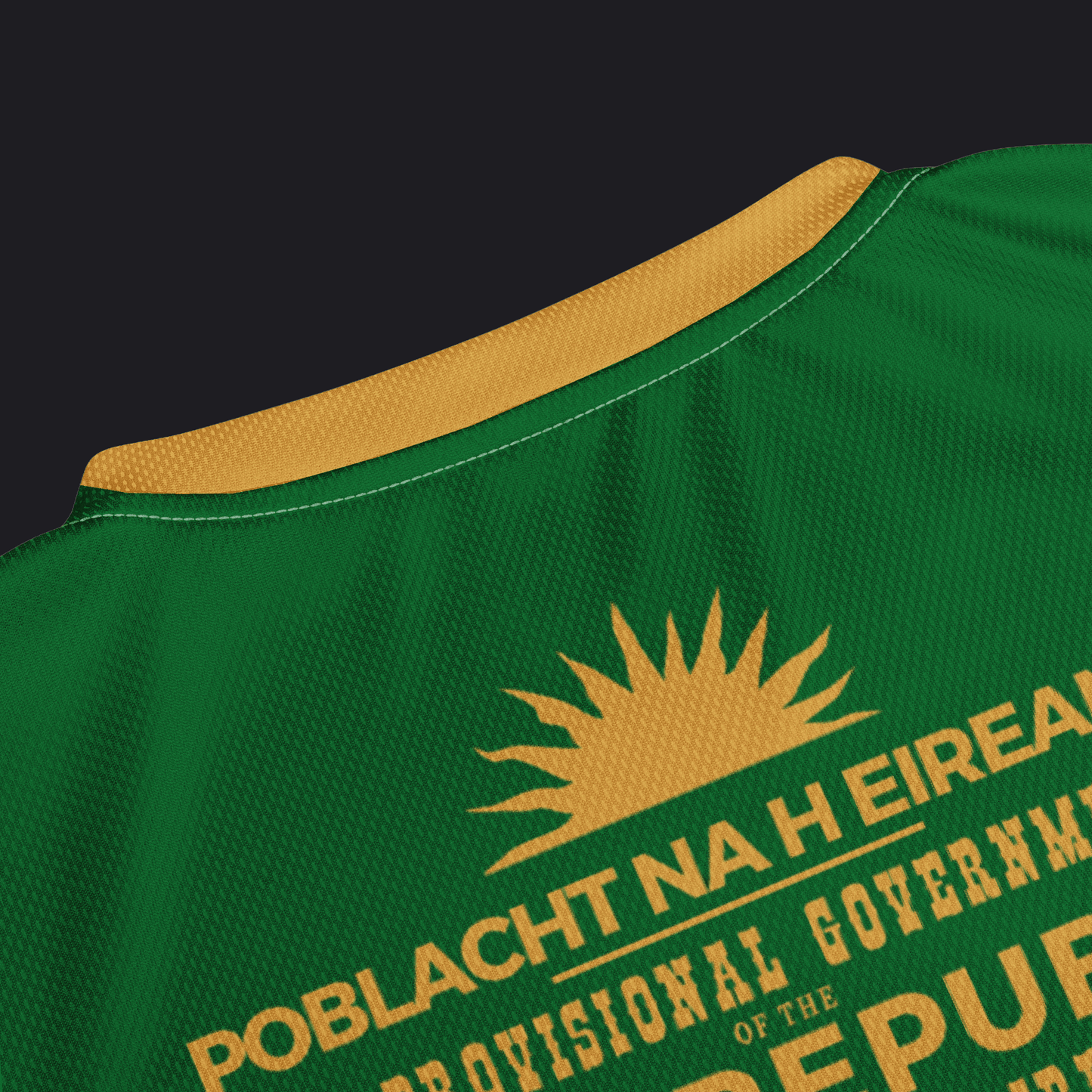 Eirin Apparel Unisex Jersey Eirin 'Irish Republic' Proclamation Jersey – Green/Gold