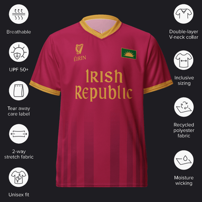 Eirin Apparel Unisex Jersey Eirin 'Irish Republic' Proclamation Jersey – Pink/Gold