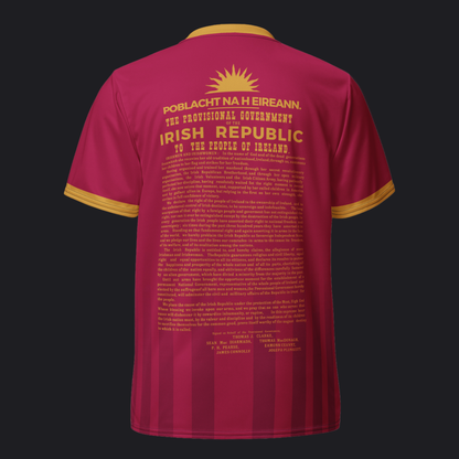 Eirin Apparel Unisex Jersey Eirin 'Irish Republic' Proclamation Jersey – Pink/Gold