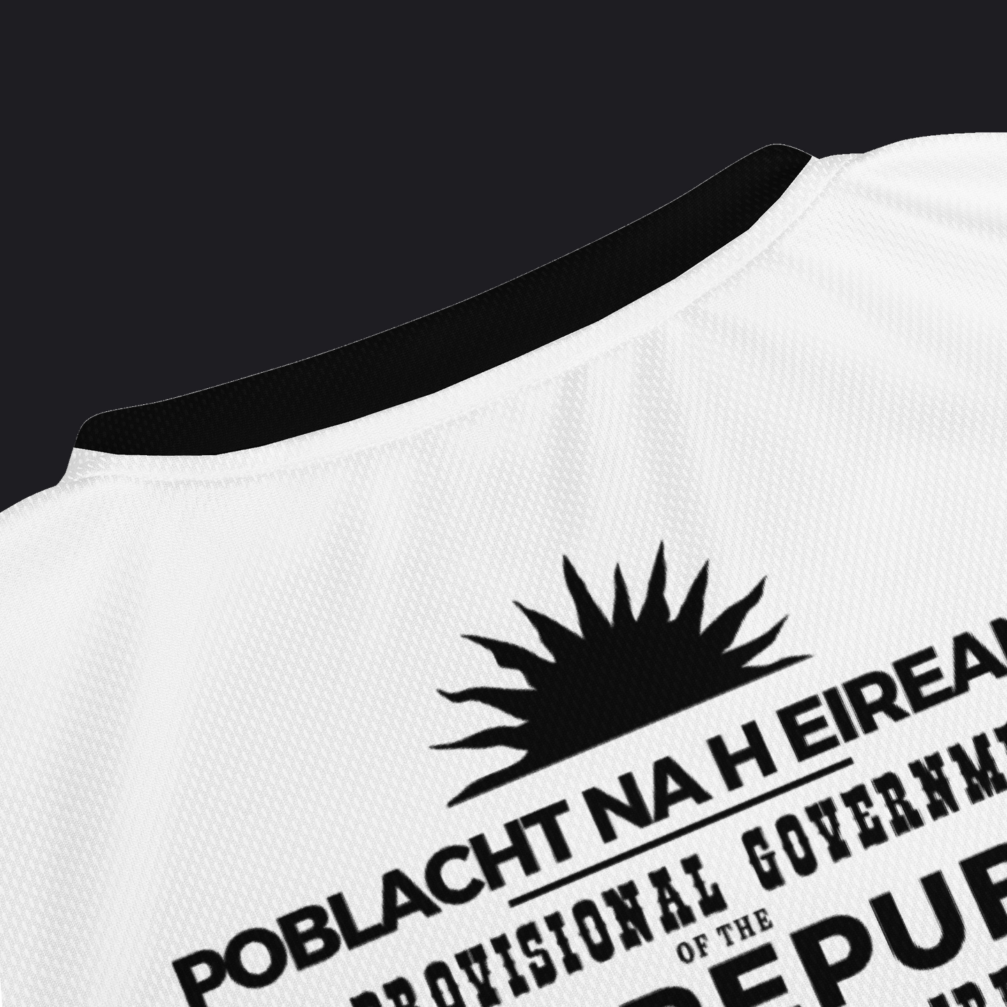 Eirin Apparel Unisex Jersey Eirin 'Irish Republic' Proclamation Jersey – White/Black
