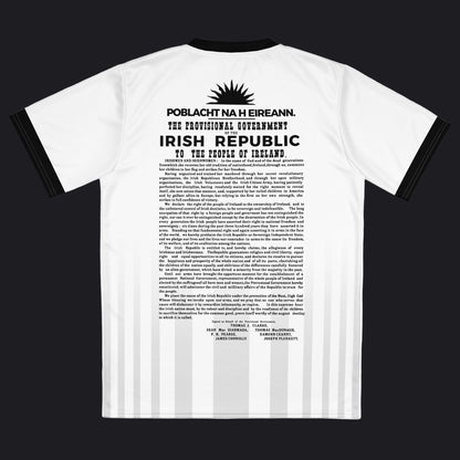 Eirin Apparel Unisex Jersey Eirin 'Irish Republic' Proclamation Jersey – White/Black