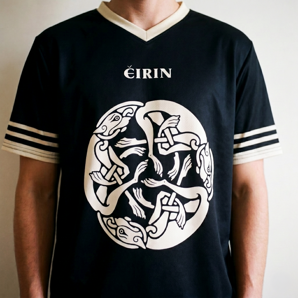 Eirin Apparel Unisex Jersey ‘Láidreacht’ Celtic Hounds Jersey – Warrior Black