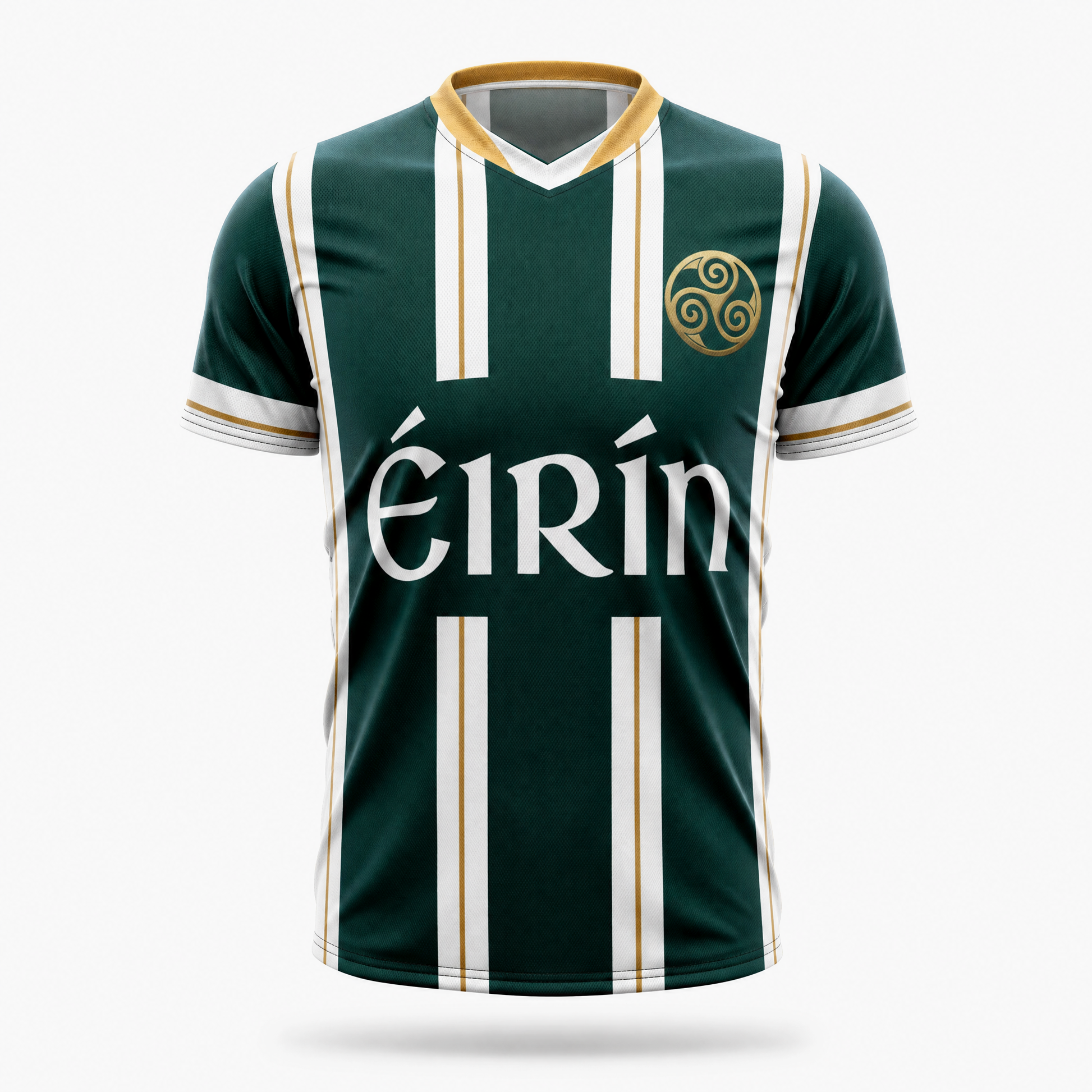 Eirin Apparel Unisex Jersey Triskele Heritage Jersey – Emerald Gold