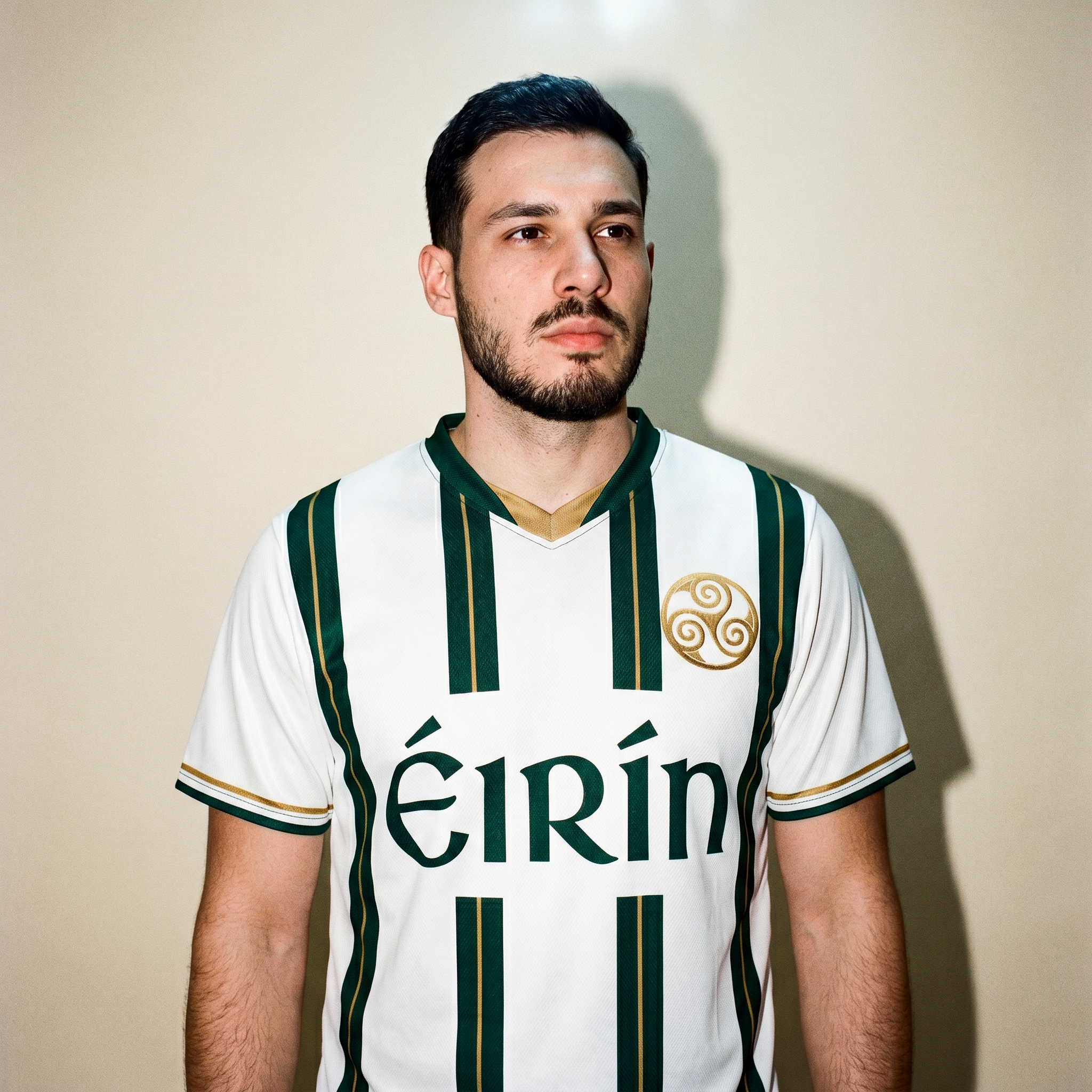 Eirin Apparel Unisex Jersey Triskele Heritage Jersey – Ivory Gold