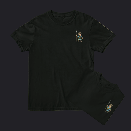 Eirin Apparel Unisex T-Shirt Black / S Cú Chulainn – Pixel Legend Embroidered T-Shirt