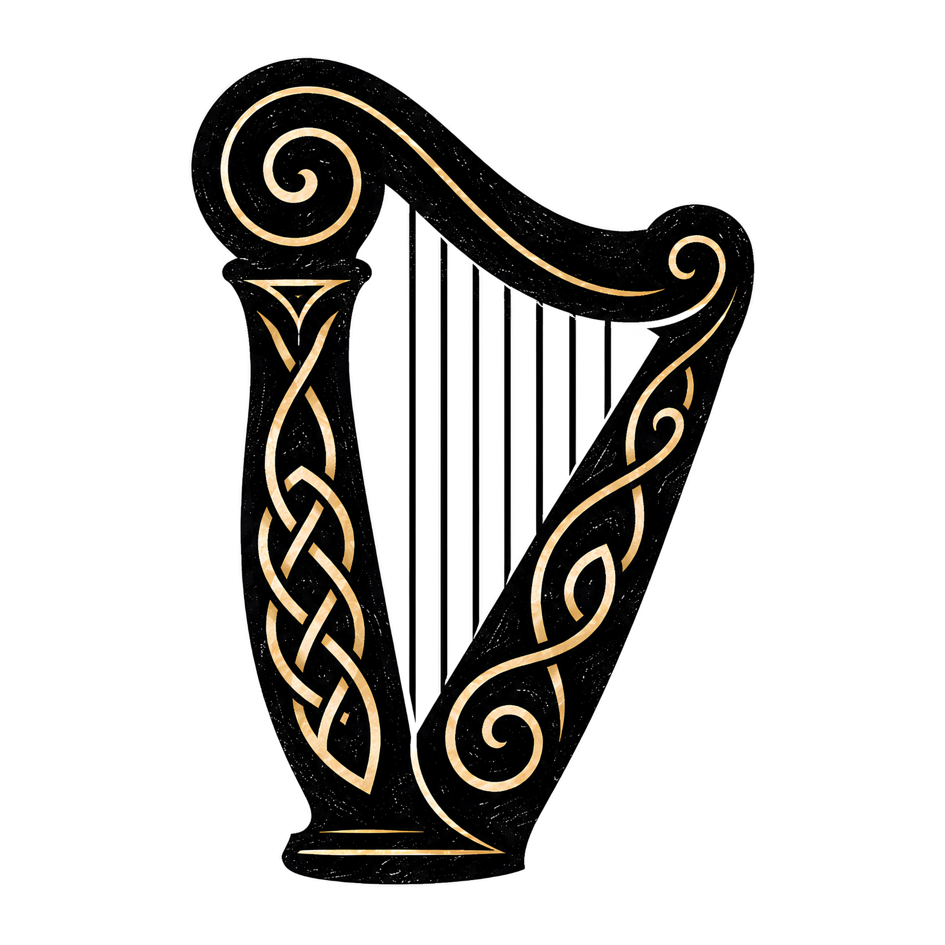 Eirin Apparel Unisex T-Shirt Celtic Symbol Series – Celtic Harp 'Oidhreacht' (Legacy) T-Shirt