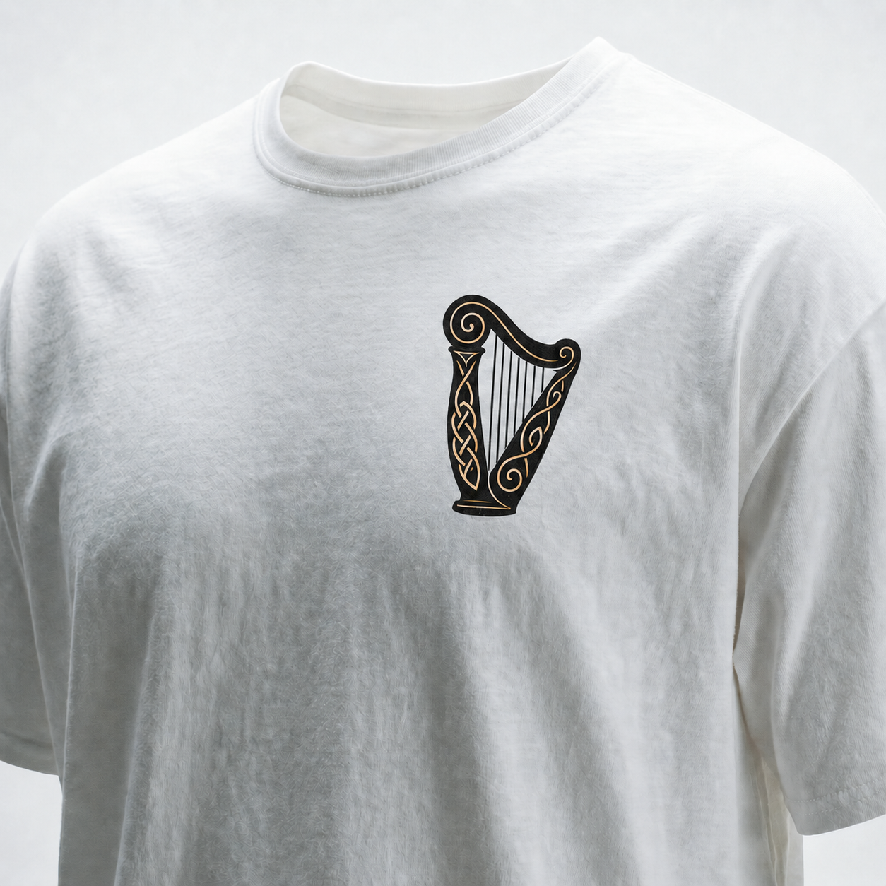 Eirin Apparel Unisex T-Shirt Celtic Symbol Series – Celtic Harp 'Oidhreacht' (Legacy) T-Shirt