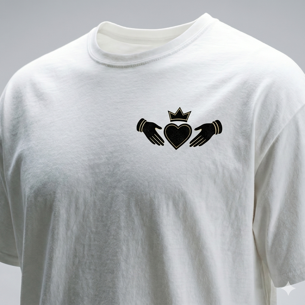 Eirin Apparel Unisex T-Shirt Celtic Symbol Series – Claddagh 'Ceangal' (Connection) T-Shirt