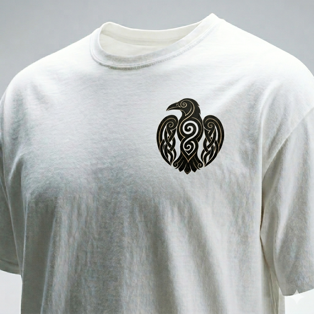 Eirin Apparel Unisex T-Shirt Celtic Symbol Series – Raven 'Fís' (Vision) T-Shirt