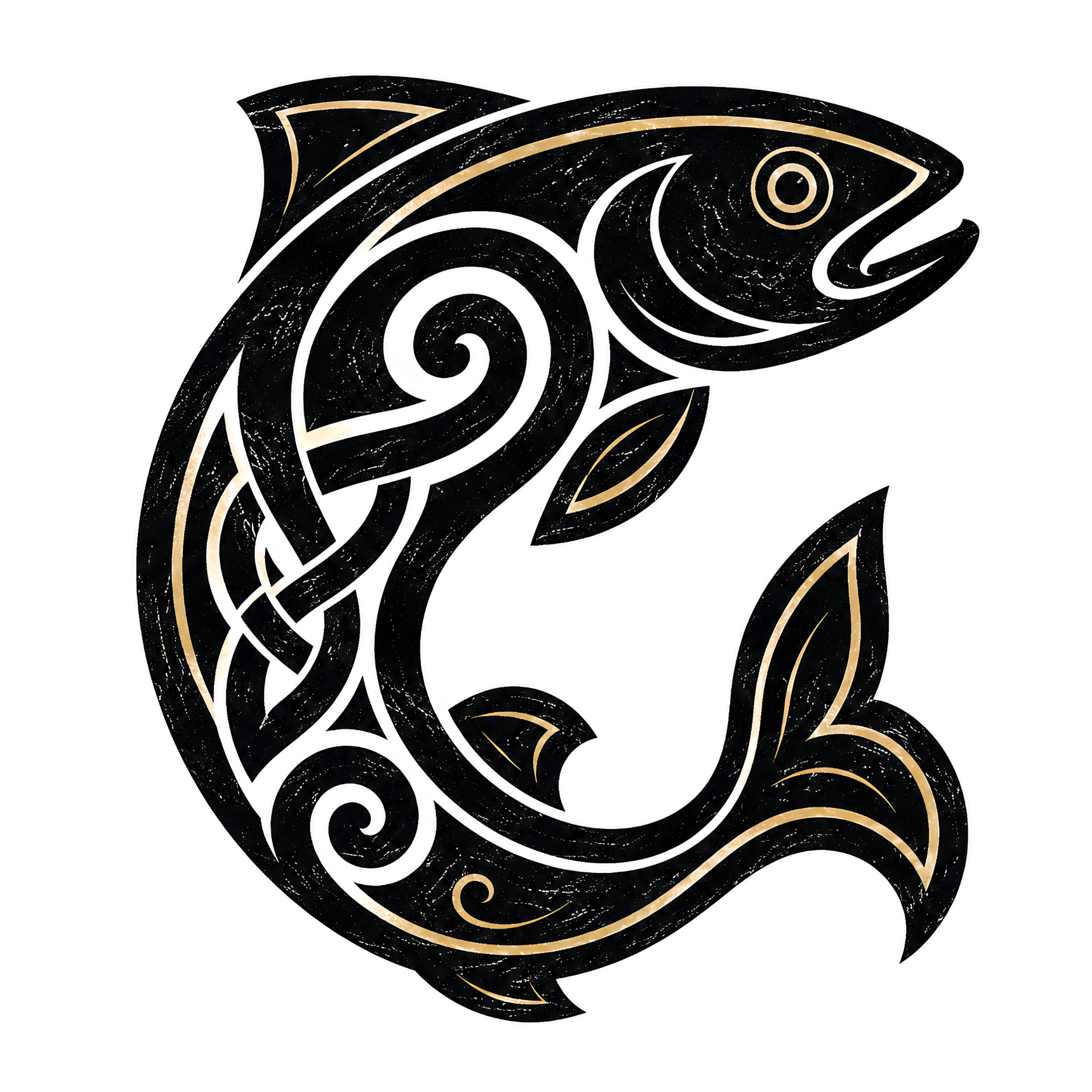 Eirin Apparel Unisex T-Shirt Celtic Symbol Series – Salmon 'Eagna' (Wisdom) T-Shirt