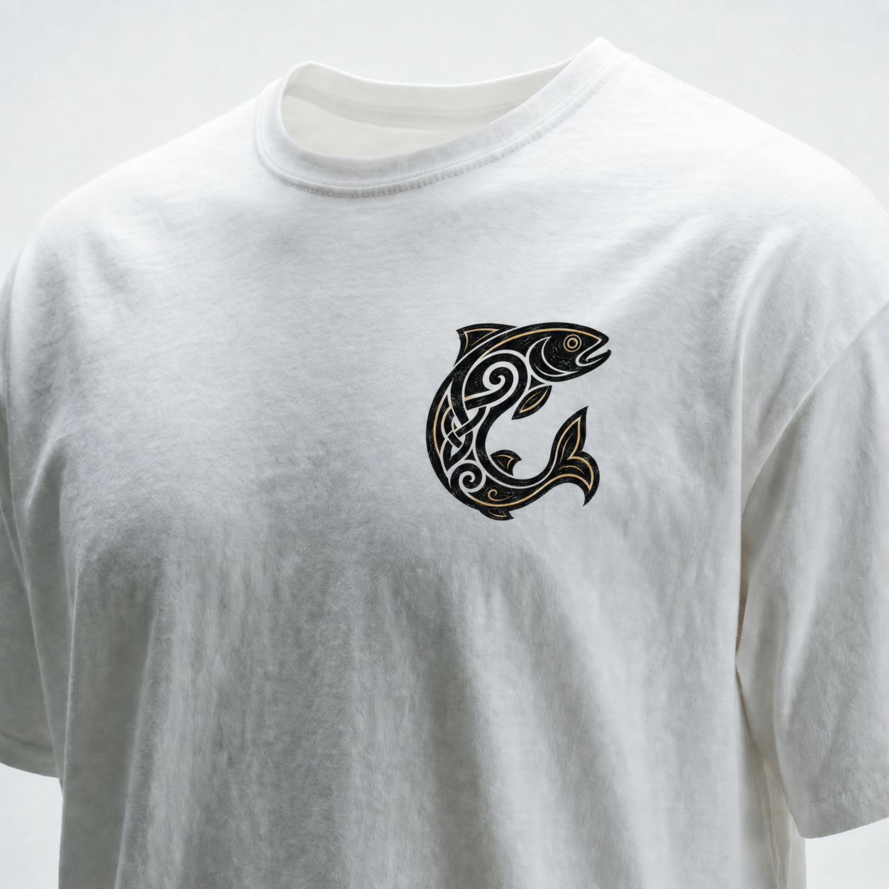 Eirin Apparel Unisex T-Shirt Celtic Symbol Series – Salmon 'Eagna' (Wisdom) T-Shirt