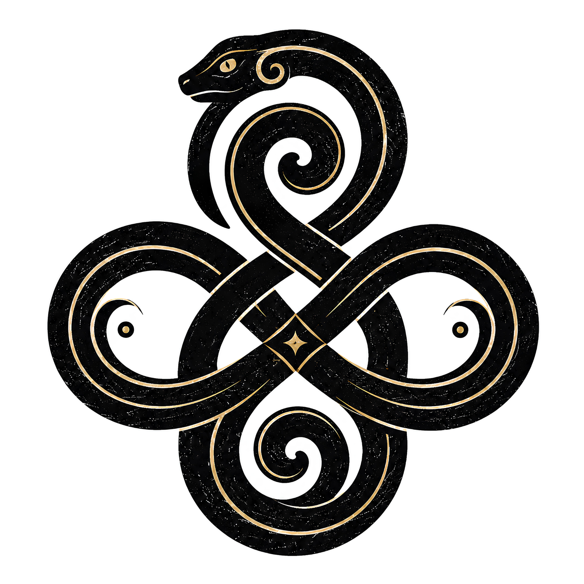 Eirin Apparel Unisex T-Shirt Celtic Symbol Series – Serpent 'Athbheochan' (Rebirth) T-Shirt