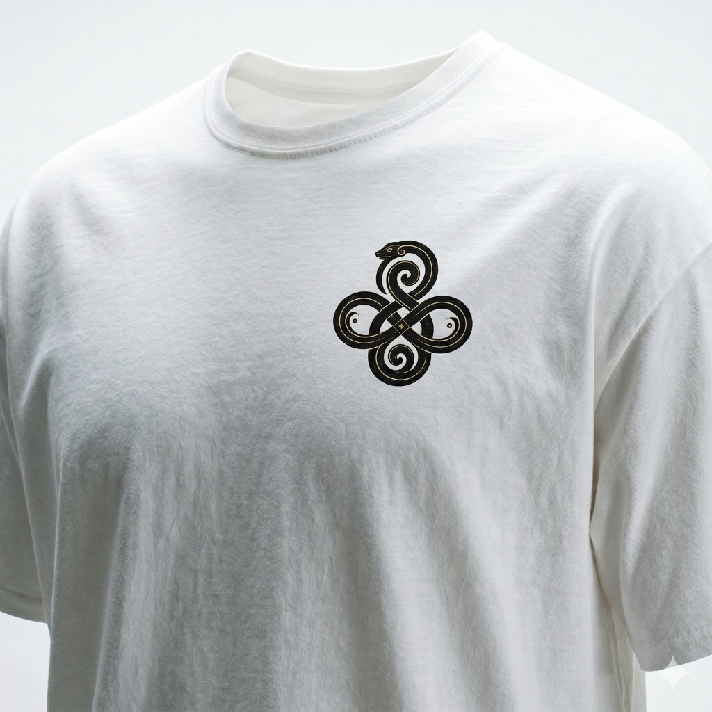 Eirin Apparel Unisex T-Shirt Celtic Symbol Series – Serpent 'Athbheochan' (Rebirth) T-Shirt