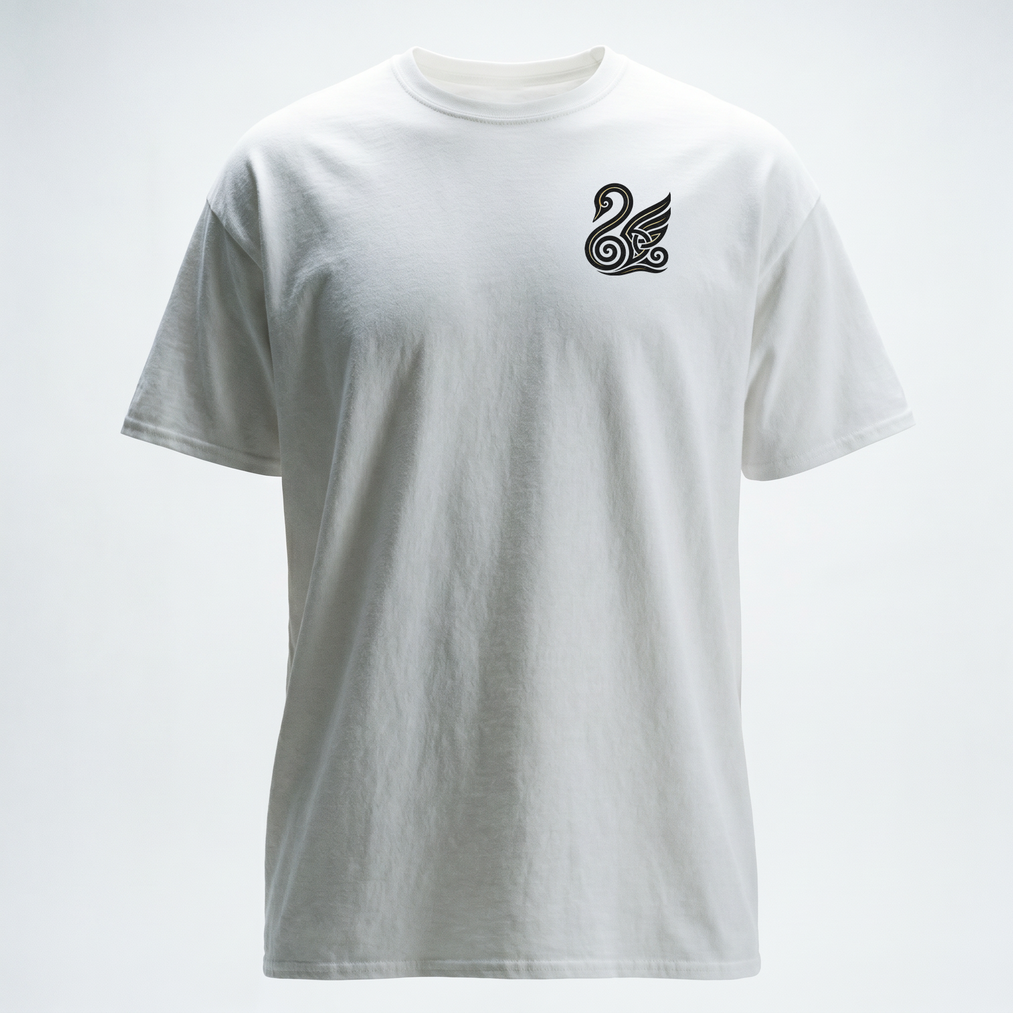 Eirin Apparel Unisex T-Shirt Celtic Symbol Series – Swan 'Athrú' (Transformation) T-Shirt