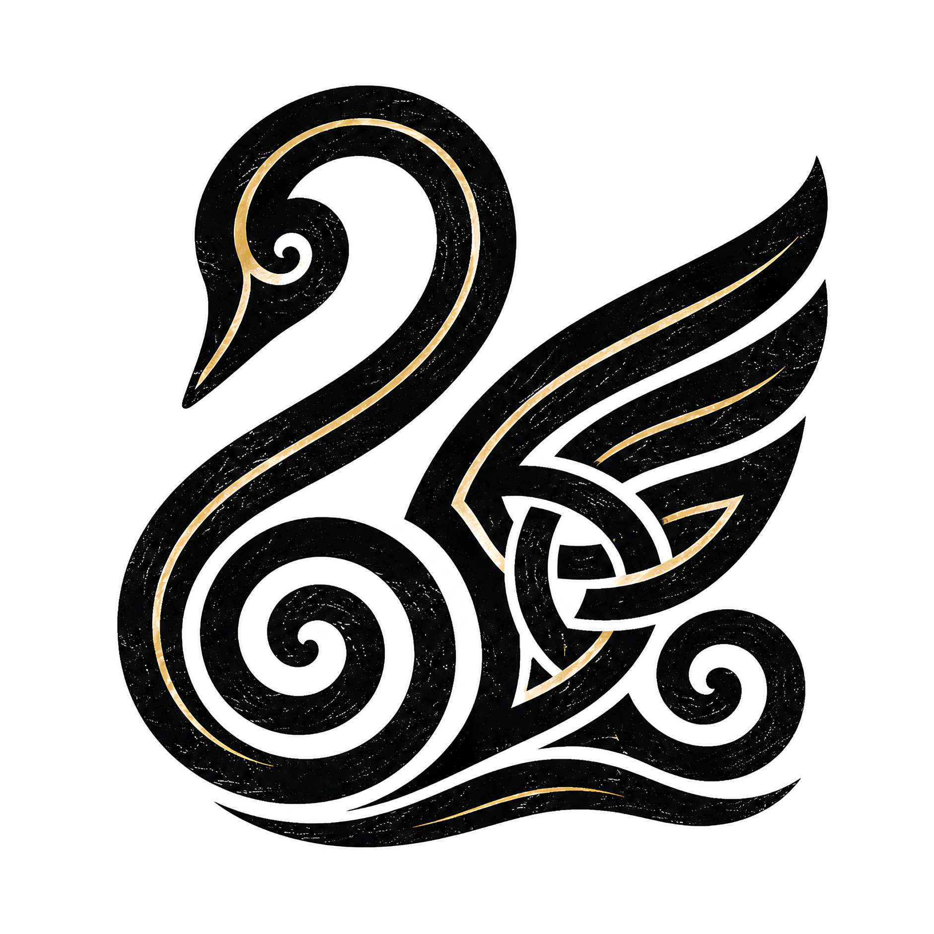 Eirin Apparel Unisex T-Shirt Celtic Symbol Series – Swan 'Athrú' (Transformation) T-Shirt