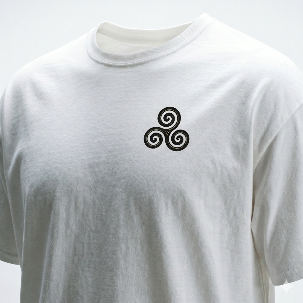 Eirin Apparel Unisex T-Shirt Celtic Symbol Series – Triskele 'Éabhlóid' (Evolution) T-Shirt