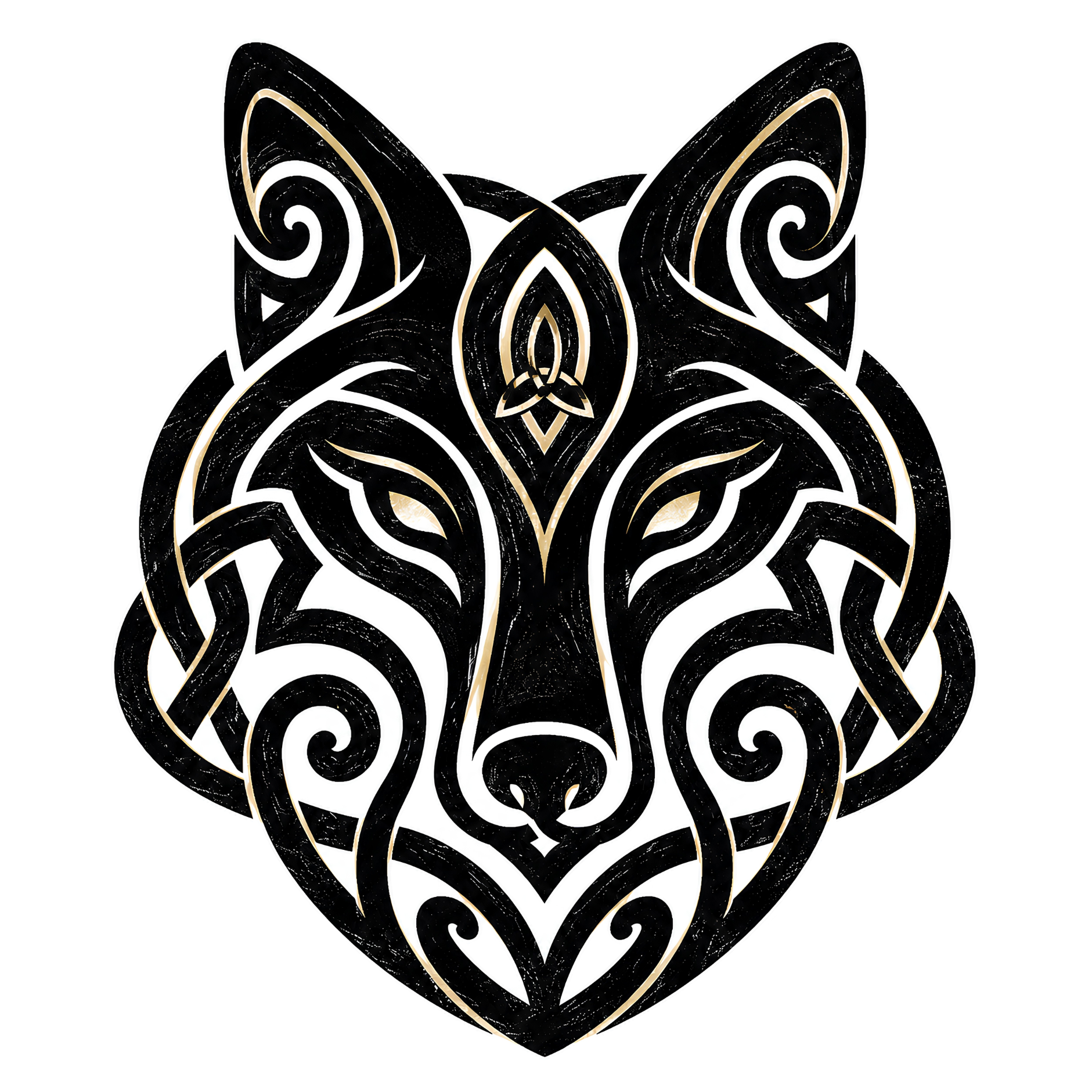 Eirin Apparel Unisex T-Shirt Celtic Symbol Series – Wolf 'Muintearas' (Kinship) T-Shirt
