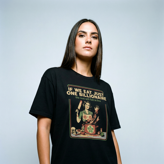 Eirin Apparel Unisex T-Shirt 'Eat A Billionaire' T-Shirt
