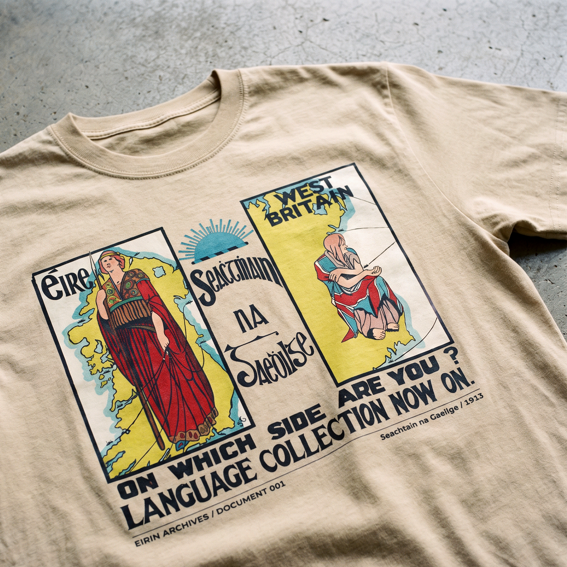 Eirin Apparel Unisex T-Shirt EIRIN ARCHIVES 1 / DOCUMENT 001 — Seachtain na Gaeilge