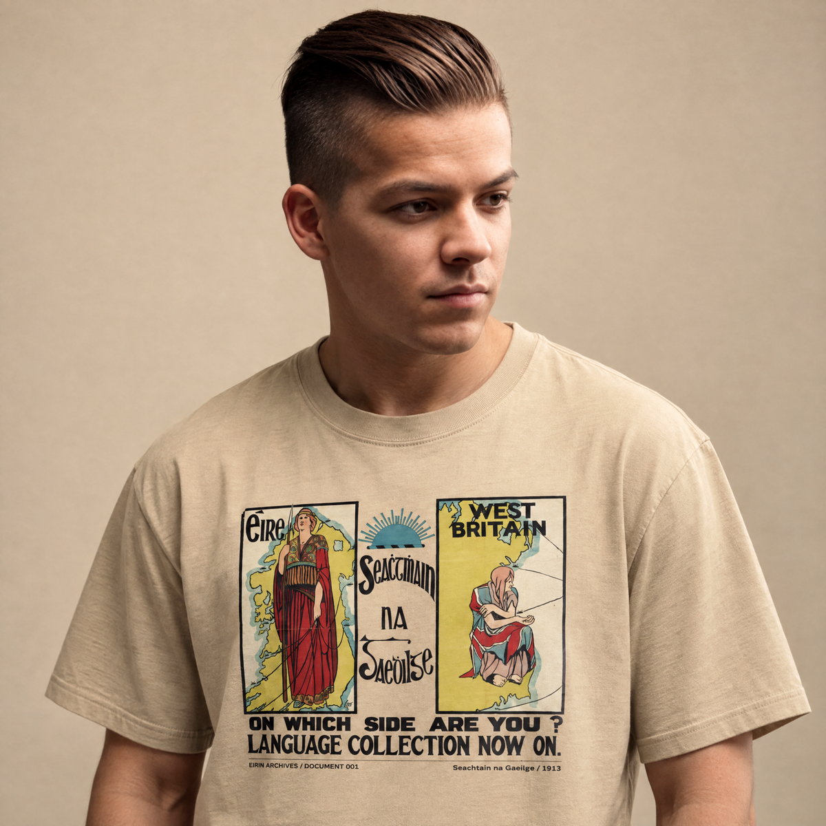 Eirin Apparel Unisex T-Shirt EIRIN ARCHIVES 1 / DOCUMENT 001 — Seachtain na Gaeilge