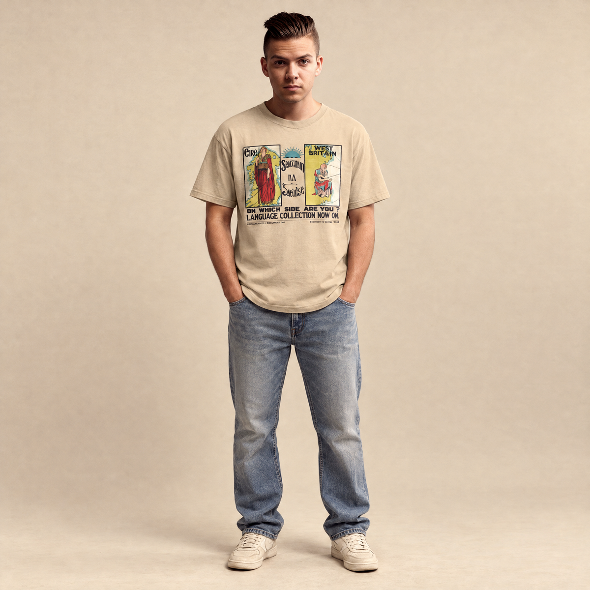 Eirin Apparel Unisex T-Shirt EIRIN ARCHIVES 1 / DOCUMENT 001 — Seachtain na Gaeilge