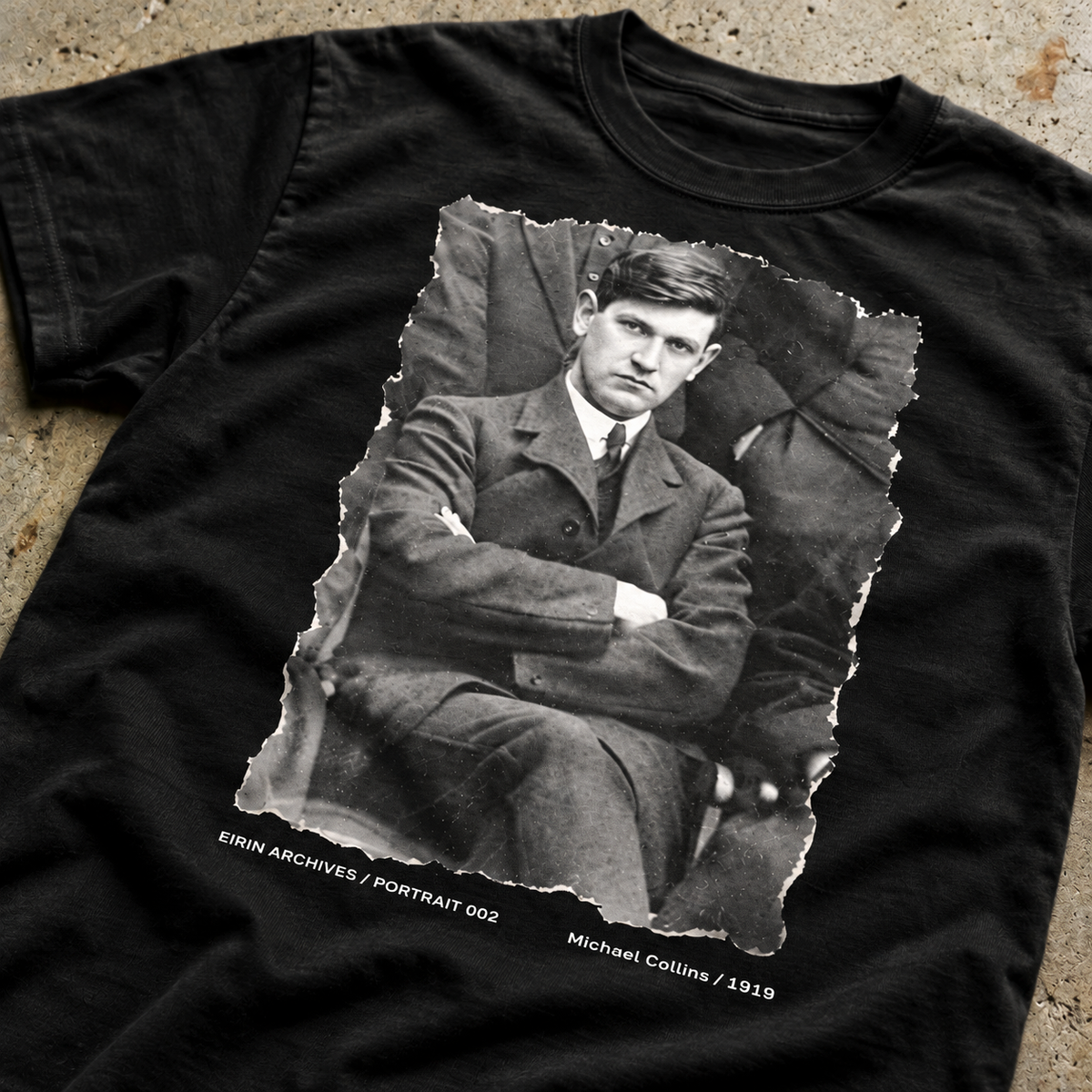 Eirin Apparel Unisex T-Shirt EIRIN ARCHIVES 4 / PORTRAIT 002 – Michael Collins 1919
