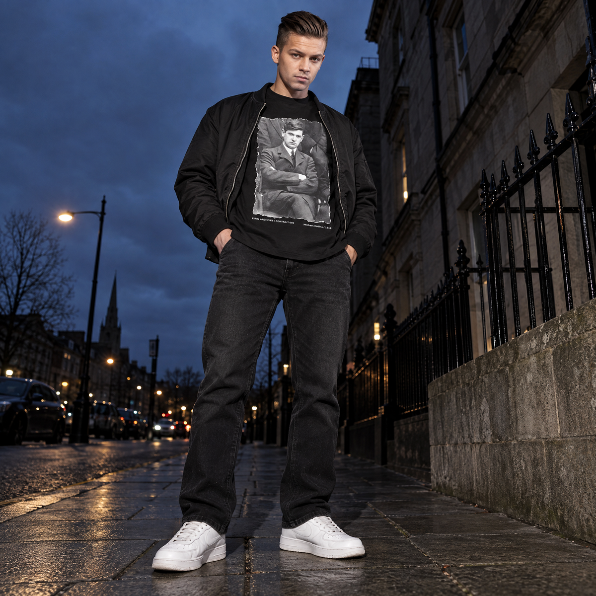 Eirin Apparel Unisex T-Shirt EIRIN ARCHIVES 4 / PORTRAIT 002 – Michael Collins 1919