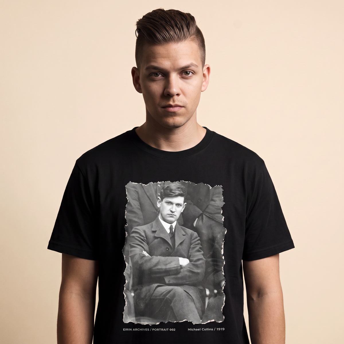 Eirin Apparel Unisex T-Shirt EIRIN ARCHIVES 4 / PORTRAIT 002 – Michael Collins 1919