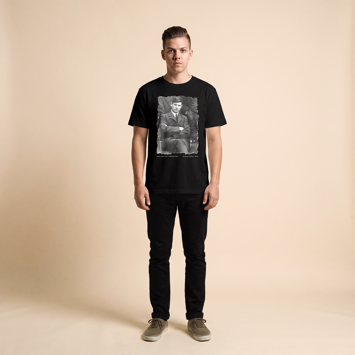 Eirin Apparel Unisex T-Shirt EIRIN ARCHIVES 4 / PORTRAIT 002 – Michael Collins 1919