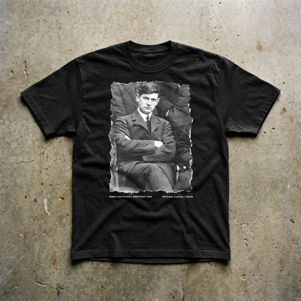 Eirin Apparel Unisex T-Shirt EIRIN ARCHIVES 4 / PORTRAIT 002 – Michael Collins 1919
