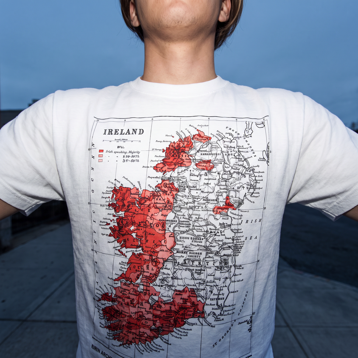 Eirin Apparel Unisex T-Shirt EIRIN ARCHIVES 6 / DOCUMENT 002 – Irish Language Map 1871