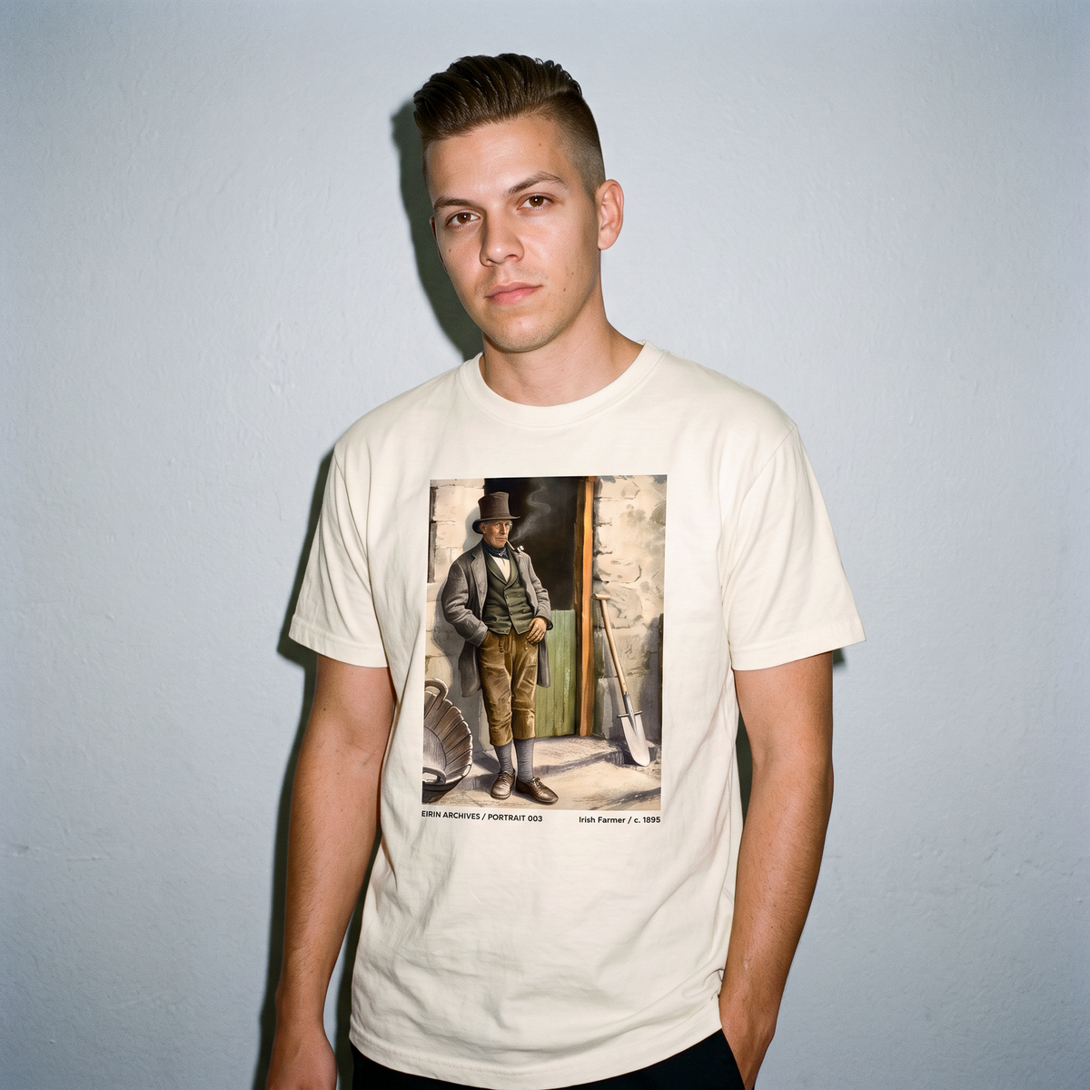 Eirin Apparel Unisex T-Shirt EIRIN ARCHIVES / PORTRAIT 003 – Irish Farmer 1895
