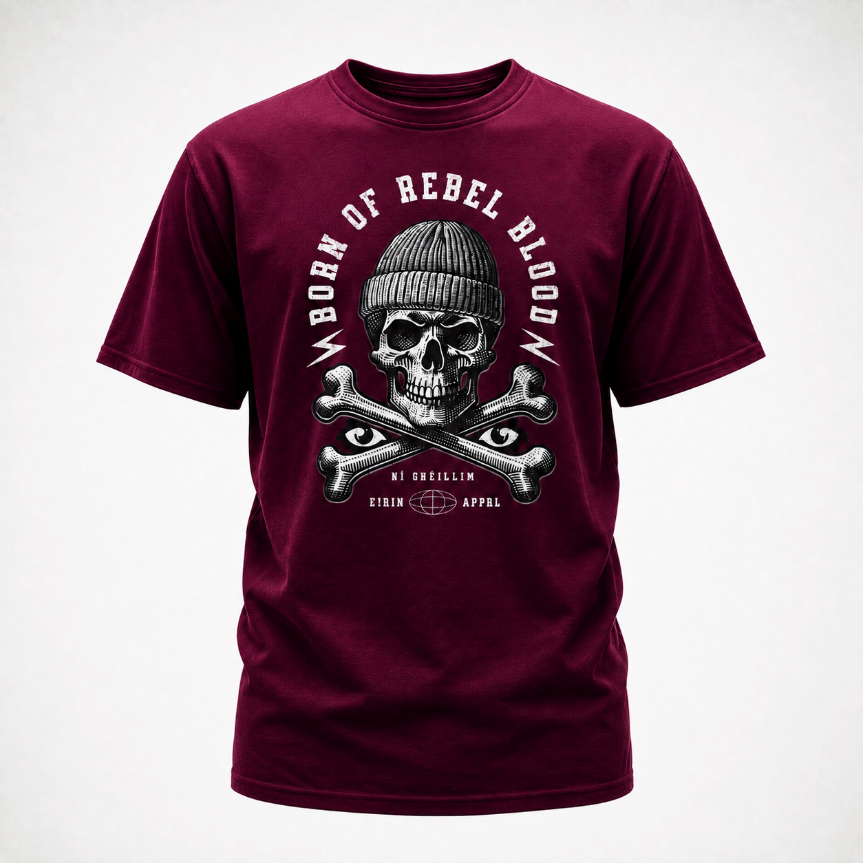 Eirin Apparel Unisex T-Shirt Maroon / S 'Rebel Blood' T-Shirt